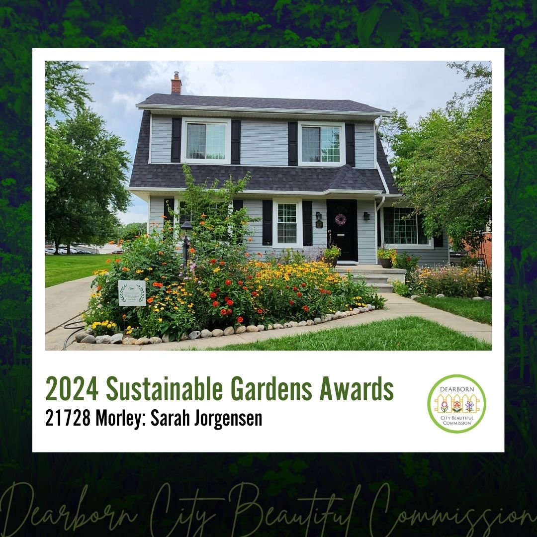 Photo: The home and garden of 2024 Dearborn City Beautiful Sustainable Gardens Awards honoree Sarah Jorgensen of 21728 Morley. 