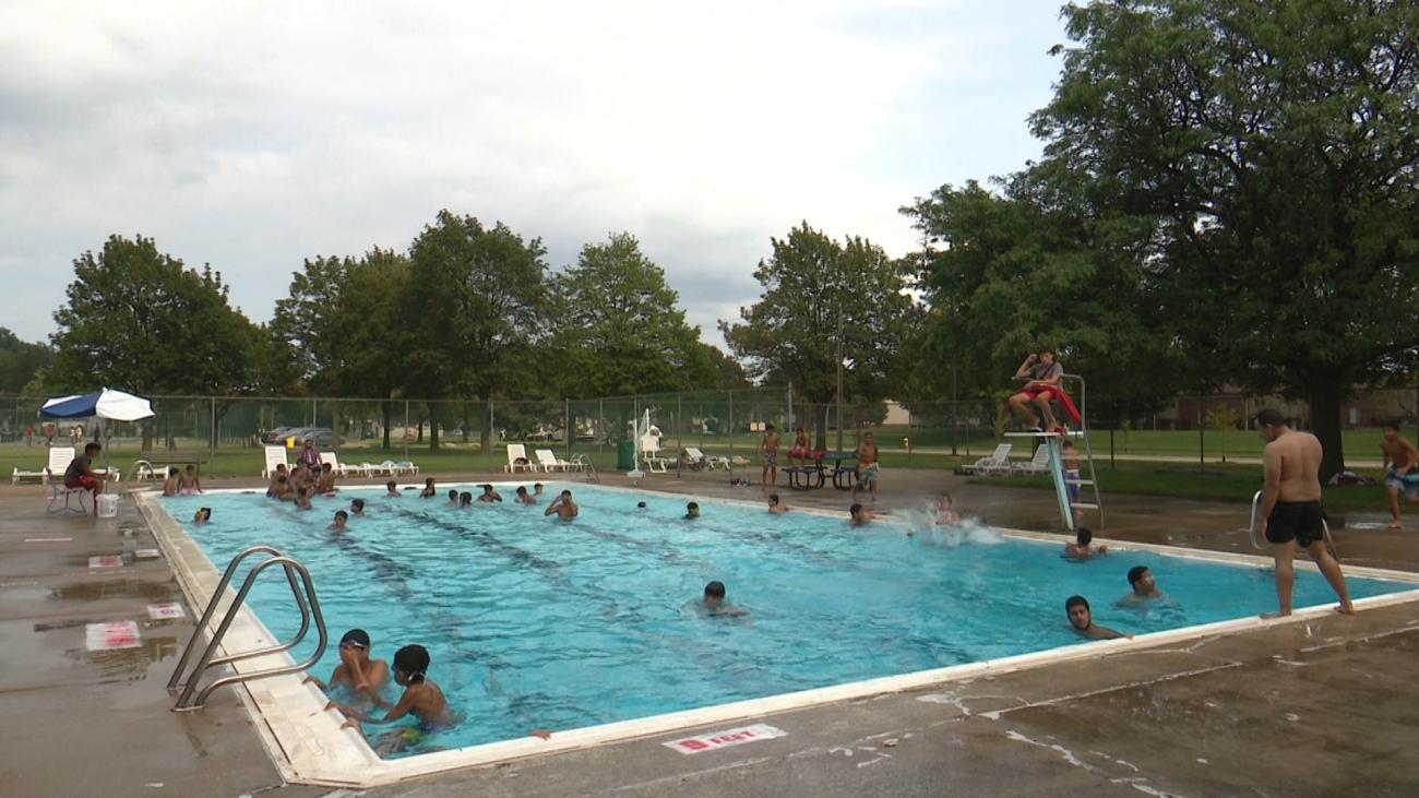 People swimming at Lapeer Pool