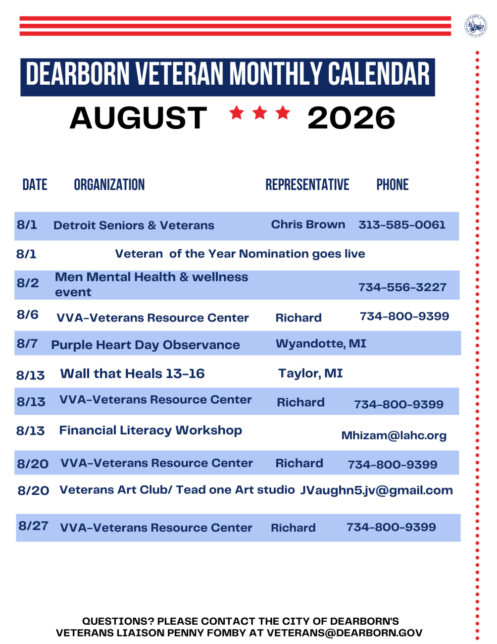 FLYER - Veterans Calendar_August 2026