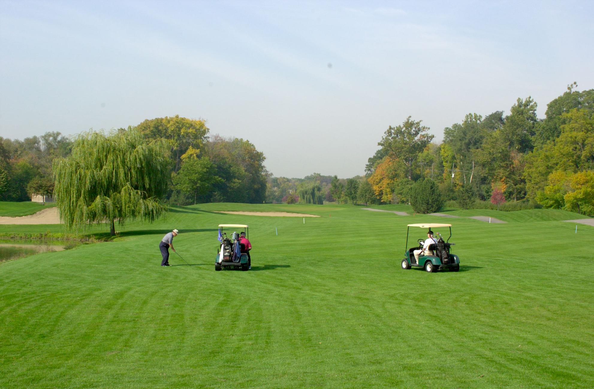 People golfing at Dearborn Hills Golf Course