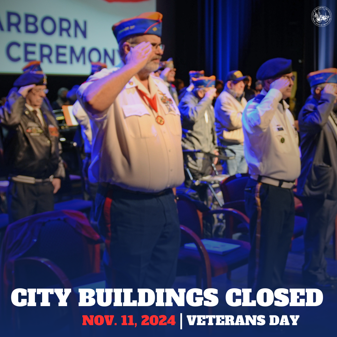 City Building Closed for Veterans Day 2024