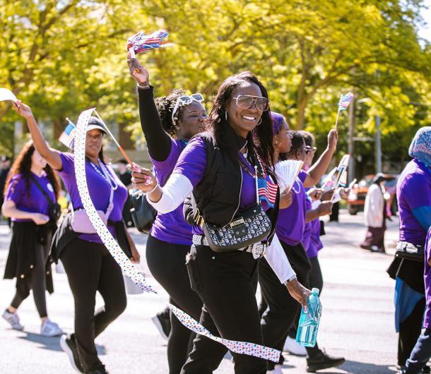 MDP Band in Purple Shirts